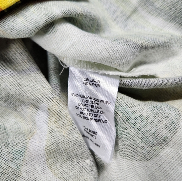 NWT House of Harlow 1960 Linen Blend Tropical Hawaiian Print Dress Sz L - Picture 4 of 7